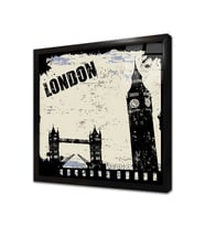 Londra Çerçeveli Cam Tablo