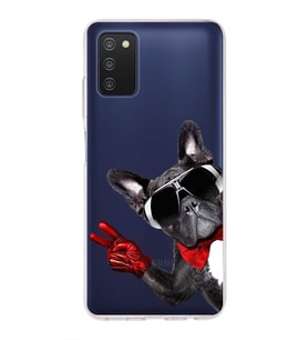 PrintiFy Samsung Galaxy A03S ile Uyumlu 1mm Slim Fit Köpek 2 050e Baskılı Şeffaf  Kılıf