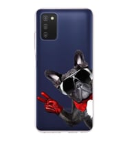 PrintiFy Samsung Galaxy A03S ile Uyumlu 1mm Slim Fit Köpek 2 050e Baskılı Şeffaf  Kılıf