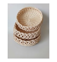El Yapımı Rattan Bambu Hasır Çok Amaçlı Sepet 23 cm Mutfak Organizer