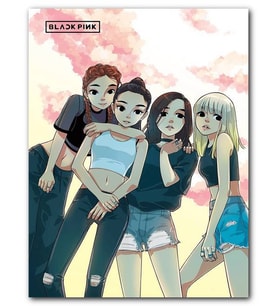 Cakatablo MDF (Ahşap) Tablo Black Pink Kore Pop Grubu Anime Çizim