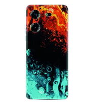 Tecno Pova 5 Kılıf Silikon Desen Özel Seri Orange Blue Color 1665