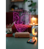 V for Vendetta Maske 16 Renk Kumandalı 3D Gece Lambası