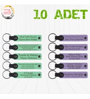 Yeşil & Mor Menekşe, Edebiyat Öğretmeninden Sınıfına Hatıra, 10’lu Set, Kişisel Tarihli Anahtarlık