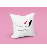 Aşk Love Sevgili Tasarımlı Yastık Kişiye Özel