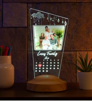 Fotoğraflı Takvim Led Lamba, Sevgililere Özel Resimli Gece Lambası, Aile Fotoğraflı Hediye, Masa Üstü Dekoratif Ofis Hediyesi