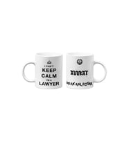 Avukat/Lawyer Hukukçu Temalı Hediyelik İkili Beyaz Seramik Kupa Seti-5-İKİLİ