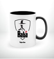 BK Gift Kişiye Özel Babalar Günü Hediyesi Baba Godfather Tasarımlı Siyah Beyaz Kupa Bardak-15