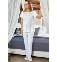 Cossy By Aqua 23171 Pudra Puantiyeli Hamile Lohusa Pijama Tk