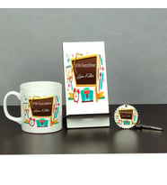 Almanca Öğretmeni Üçlü Set (Kupa + Telefon Standı + Anahtarlık)
