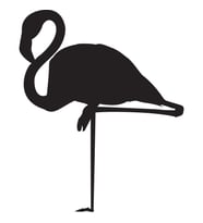 Flamingo Folyo Sticker  80cm Uzunluk (Karışık)