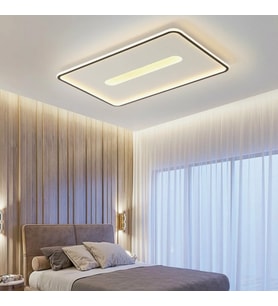 Antrasit 60x40cm Dikdörtgen 4000K Gün Işığı Led Tavan Lambası