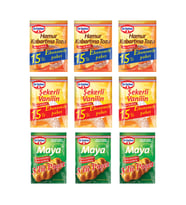 Dr Oetker Kabartma Tozu 15 li  Vanilya 15 li  Maya 3 lu Ekonomik Paket