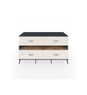 Kronos Konsol 2 Raflı 4 Çekmeceli  176x59x99 Antrasit-Çam/Aytaşı