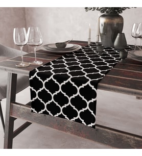 Alkanhomes Morocco Desenli Lazer Kesimli Dijital Baskılı Dekoratif Runner