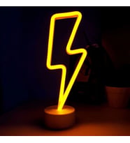 Neon Işıklı Şimşek Lamba Usb+pil