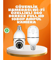 Tam Karanlıkta Görüntüleme Sağlayan 1080P Ampul Güvenlik Kamerası
