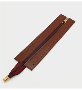 Angel Çanta Aksesuar Bordo Renk 28 Cm Derili Fermuar Light Gold Metalli