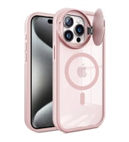 İphone 15 Pro Max Kılıf Teleskop Lens Magsafe  Kapak - Pembe