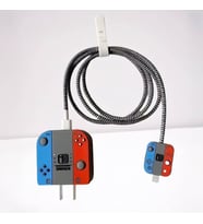18w-20w Şarj Adaptörü ile Uyumlu Nintendo Switch Tasarımlı Şarj Başlığı ve Şarj Kablo Koruyucu Set – Renkli
