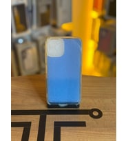 iPhone 11 Pro Uyumlu Parıltılı Desenli Renkli Şeffaf Silikon Kılıf (Mavi)