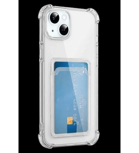 Apple iPhone 15 Uyumlu Kılıf Kart Şeffaf Silikon - Şeffaf