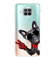 PrintiFy Xiaomi Mi 10T Lite ile Uyumlu Köpek 2 Kamera Korumalı Şeffaf Kılıf