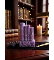 Mumelia Candles Kitaplık Figür - Doğal Soya Dekoratif Mum - Mor