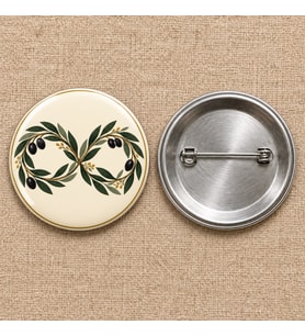 Sonsuz Zeytin Filistin Temalı 58 mm İğneli Rozet
