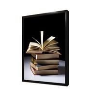 Kitap In Uçuşan Yaprakları Çerçeveli Mdf Tablo