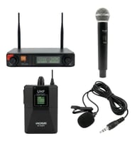 Rose R-702-EY UHF Kablosuz Telsiz El Yaka Mikrofon 2x48 Kanal