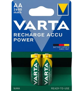 Recharge Accu Power 2AA 2600 mAh, yeşil/gri