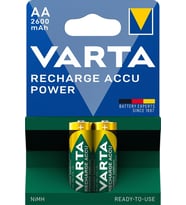 Recharge Accu Power 2AA 2600 mAh, yeşil/gri
