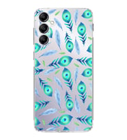 PrintiFy Samsung Galaxy A24 ile Uyumlu Nazar Boncuğu 3 Baskılı Kamera Korumalı Şeffaf Silikon Kılıf