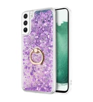 Microsonic Samsung Galaxy S22 Plus Kılıf Glitter Liquid Holder Mor