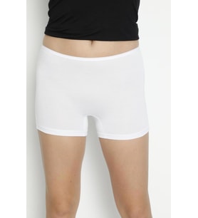 5 Adet Lüx Drm Bayan Bambu Boxer Şort 3170 (Beyaz)