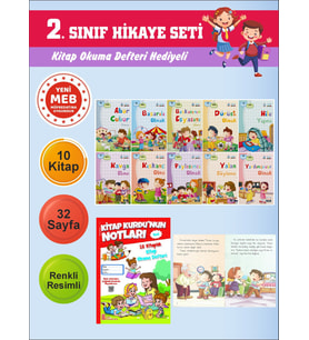 2.Sınıflar İçin Okumayı Sevdiren 10 lu Hikaye Seti 10 (Kitap Okuma Defteri Hediyeli)