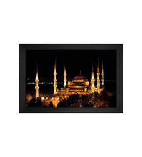 Manzara Temalı Kanvas Tablo 80 x 110 cm Siyah Çerçeve