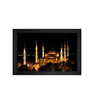 Manzara Temalı Kanvas Tablo 80 x 110 cm Siyah Çerçeve