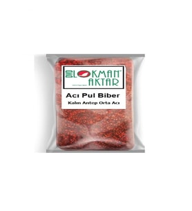 Kalın Pul Biber Antep Orta Acı 1 kg, Lokman Aktar
