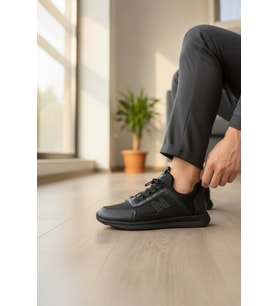 Enoch Erkek Spor Ayakkabı Günlük Sneaker N Logo Detaylı Esnek Yürüyüş ve Fitness Modeli
