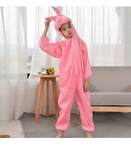 Çocuk Tavşan Kostümü Pembe Renk 2-3 Yaş 80 cm pop