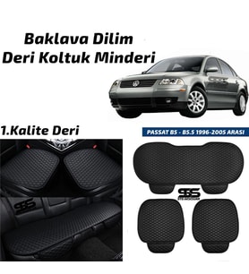 Volkswagen Passat B5 1996-2005 Arası Siyah Deri Oto Koltuk Minderi