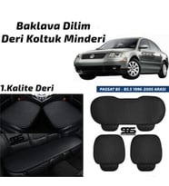 Volkswagen Passat B5 1996-2005 Arası Siyah Deri Oto Koltuk Minderi