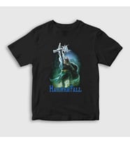 Presmono Unisex Çocuk Siyah High Hammerfall T-Shirt 465002tt