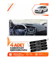 KİA CEED (2013-2019) Uyumlu Ön Torpido Koruma Kılıfı Halısı - Siyah