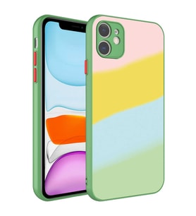 iPhone 11 Kılıf Kamera Korumalı Renkli Temperli X-Cam Kılıf NO10
