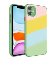 iPhone 11 Kılıf Kamera Korumalı Renkli Temperli X-Cam Kılıf NO10