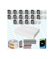 Provzen HiLook 16 Kameralı Full HD ColorVu Mikrofonlu Güvenlik Kamerası Olay Anında bildirim