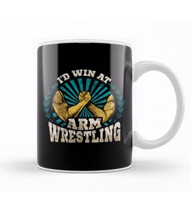I'd Win At Arm Wrestling Athlete Strong Wrestler Kupa Bardak Porselen